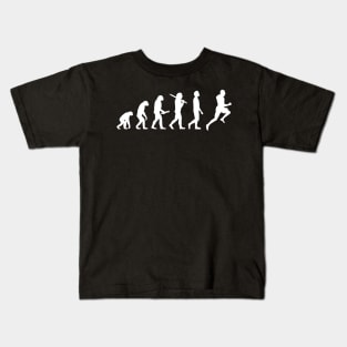 Funny Running Evolution Gift For Runners & Joggers Kids T-Shirt